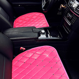 新款简约高贵玫红汽车坐垫 适用于大部分车型四季通用女