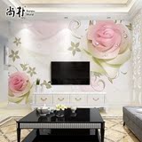 电视背景墙壁纸 大型壁画简约现代客厅卧室3d无纺布墙纸墙布 玫瑰