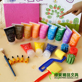 【绿果文具】12色创意手指画颜料 儿童绘画礼物安全无毒可水洗