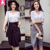 韩国夏季夏装名媛时尚套装一套衣服休闲两件套职业25-35周岁潮女