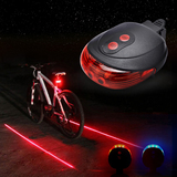自行车灯激光尾灯USB充电LED警示灯死飞山地车后尾灯骑行装备配件