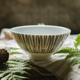日本进口碗米饭碗 创意雪花釉下彩日式和风碗餐具 家用碗陶瓷碗