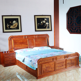 红木床双人1.8米缅甸非洲花梨木辉煌全实木卧室家具中式古典雕花
