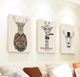 鹿 简约现代装饰画美式客厅沙发背景墙壁挂画北欧餐厅卧室无框画