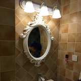 欧式复古洗手间梳妆镜玄关镜装饰镜地中海卫浴卫生间壁挂浴室镜子