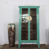 朱子中式玻璃柜实木衣柜展示柜老榆木柜子现代简约住宅柜家具定制