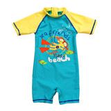 出口英国儿童宝宝婴儿连体泳衣可爱潜水员男童泳装儿童防晒冲浪服