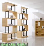 简易书架书柜落地置物架组合陈列架储物柜客厅创意钢木书架隔断架