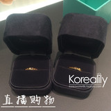 韩国正品代购 蒂芙尼Tiffany 18k玫瑰金 三钻 钻石戒指 婚戒 对戒