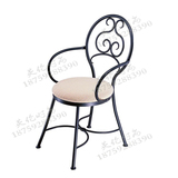 铁艺餐椅休闲椅子酒吧咖啡厅西餐厅座椅个性时尚靠背扶手椅子