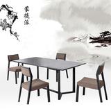 新中式餐桌餐椅现代中式酒店工程家具水曲柳实木餐桌中式餐厅餐椅