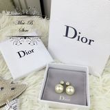 国内现货 Dior迪奥大小圆珠白色珍珠耳钉耳环