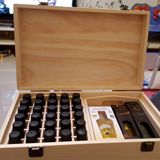 包邮双层精油木盒松木精油收纳盒超大容量组合装精油盒10ml-100ml