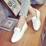 2016夏季新款韩版个性黑白平底平跟低帮休闲女鞋子小白鞋子