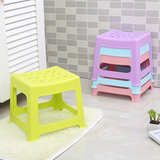 沃之沃 3个装 时尚新款塑料收纳凳子 椅子浴室卧室换鞋凳加厚耐用