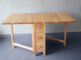 原木细语  简约可伸缩桌折叠餐桌宜家小户型桌实木折叠桌蝴蝶桌