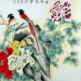 工笔牡丹国画作品160幅素材水墨中国画临摹图库图谱手绘