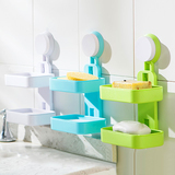 极有家发现 强力无痕吸盘香皂盒创意壁挂浴室置物架肥皂盒沥水架