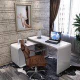 简约现代旋转白色烤漆电脑桌 台式办公桌子家用转角书桌椅写字桌