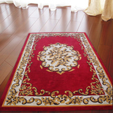 新款纯手工羊毛质感别墅地毯 中式客厅沙发茶几脚垫 柔软混纺地毯