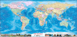 世界WORLD英文地形图 海洋地图 客厅办公室装饰画书房壁画挂画