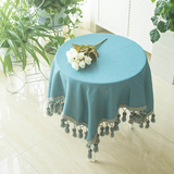 纯色桌布餐桌布台布棉麻小圆桌长方形时尚欧式中式定做防尘布盖布
