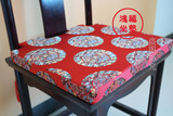 定制 专业定做中式古典仿古家具红木家具绸缎面料卡口餐椅坐垫
