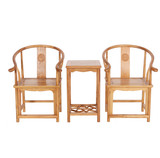 中式圈椅三件套官帽椅饭店餐椅南榆木仿古椅明清实木座椅茶几批发
