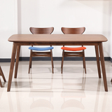 北欧/宜家实木餐桌原木色日式简约餐桌椅组合长方形小户型6人餐桌