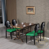 复古铁艺咖啡厅桌椅主题西餐厅桌椅组合简约甜品店4人位桌椅