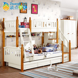 儿童上下床 母子床组合床 高架床 地中海高低床子母床 实木双层床
