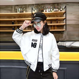越越新款韩版时尚修身长袖开衫短外套 84号刺绣棒球服女2016春潮