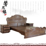 红木花梨木鸡翅木家具实木床红木双人床1.8米中式仿古家具现代床