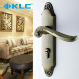 德国KLC 欧式青古铜室内门锁锁具仿古门锁卧室实木房门锁把手锁具