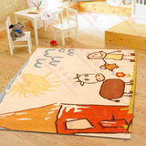 儿童房地毯田园牧歌卡通可爱书房客厅地毯卧室床边满铺地毯样板间