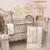 出口美国2016婴儿床上用品套件 女宝宝公主款软舒适全棉婴儿床围