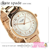 日本代购 正品kate spade时尚休闲不锈钢防水玫瑰金女士石英手表