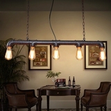 铁艺水管吊灯 工业风灯客厅餐厅咖啡厅酒吧创意吧台吊灯 LED灯具