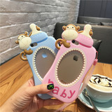 韩国BABY猴奶瓶奶嘴iphone6 plus手机壳苹果6s硅胶挂绳5Se保护套