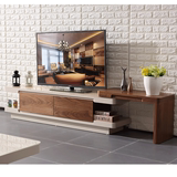 北欧客厅可伸缩电视柜茶几组合墙现代简约中小户型储物矮地柜