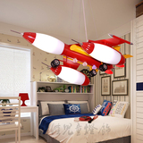 飞机吊灯儿童房灯具男女孩卧室个性创意卡通灯小孩房间LED飞机灯
