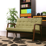 日式北欧小户型客厅家具布艺沙发单人双人个性简易实木咖啡厅椅子