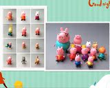 正版散货 美国PEPPA PIG 粉红猪小妹可动手办 佩佩猪家庭儿童玩具