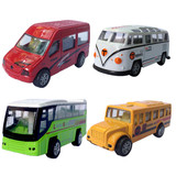 包邮校车巴士旅游客车公交车儿童玩具仿真合金汽车奔驰回力小汽车