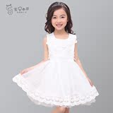 女童白色连衣裙儿童装2016新款白雪公主裙小孩女孩夏天演出服礼服