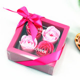 4朵香皂玫瑰花礼盒装肥皂花创意生日女生公司用品情人礼物送女友