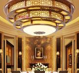现代中式吸顶灯古典亚克力LED客厅餐厅橡木圆形卧室简约灯具灯饰