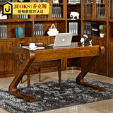 乔克斯全实木书桌 乌金色纯实木电脑桌中式写字台书房家具LFM971