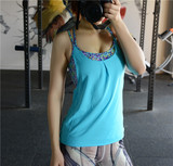 夏季LuLu女子高级瑜伽服运动健身跑步排汗速干内衣背心女假两件