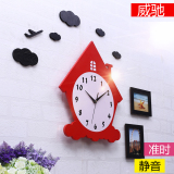 创意时钟表挂钟客厅 现代儿童卧室壁钟个性实木质艺术静音石英钟